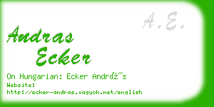 andras ecker business card
